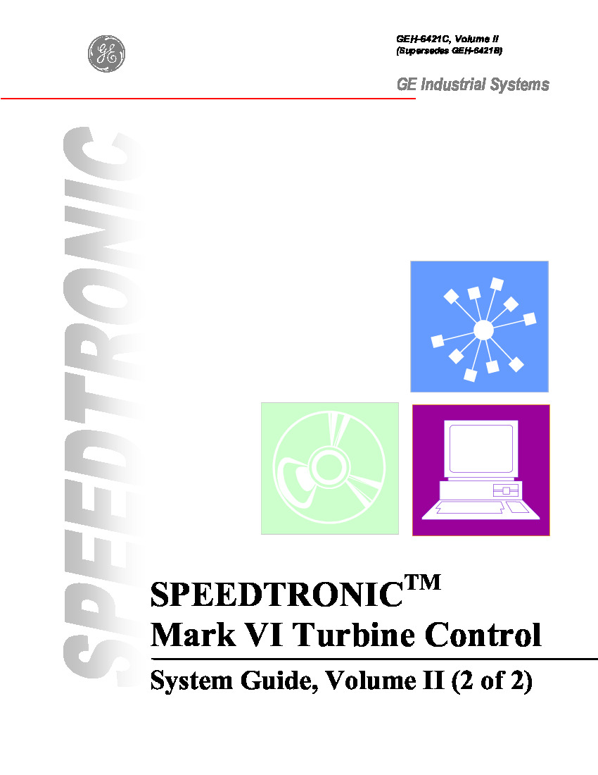 First Page Image of IS200TBAIH1CDC GEH-6421C Speedtronic Mark VI Turbine Control System Guide, Vol II.pdf
